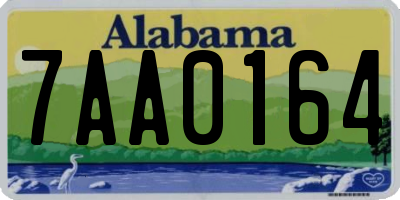 AL license plate 7AA0164