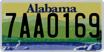 AL license plate 7AA0169