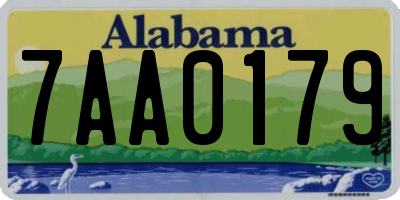 AL license plate 7AA0179
