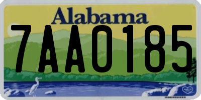 AL license plate 7AA0185