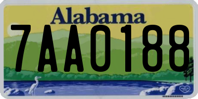 AL license plate 7AA0188