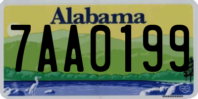 AL license plate 7AA0199