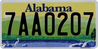 AL license plate 7AA0207