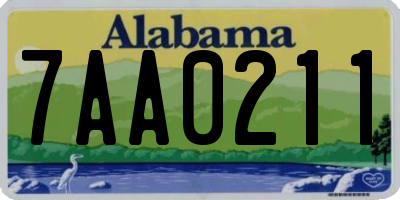 AL license plate 7AA0211
