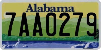 AL license plate 7AA0279