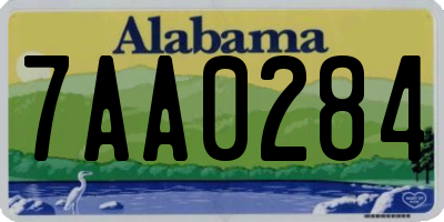 AL license plate 7AA0284