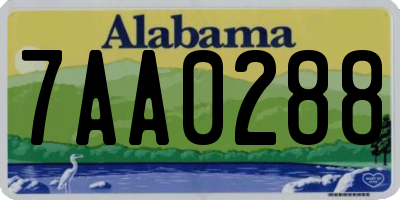 AL license plate 7AA0288