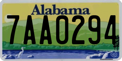 AL license plate 7AA0294