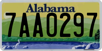 AL license plate 7AA0297
