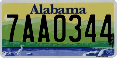 AL license plate 7AA0344