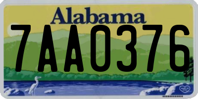 AL license plate 7AA0376