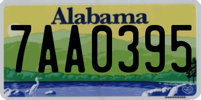 AL license plate 7AA0395