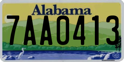 AL license plate 7AA0413