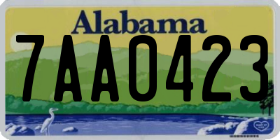 AL license plate 7AA0423