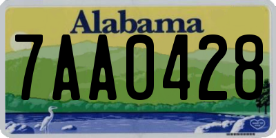 AL license plate 7AA0428