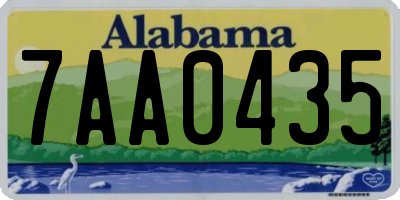 AL license plate 7AA0435