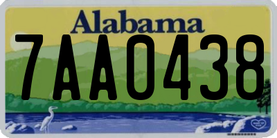 AL license plate 7AA0438