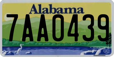 AL license plate 7AA0439