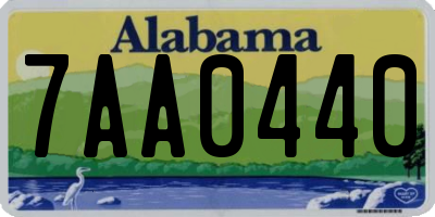 AL license plate 7AA0440