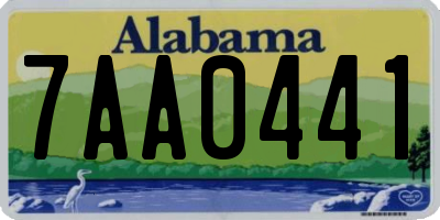 AL license plate 7AA0441
