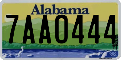 AL license plate 7AA0444