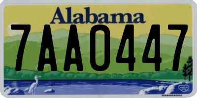 AL license plate 7AA0447
