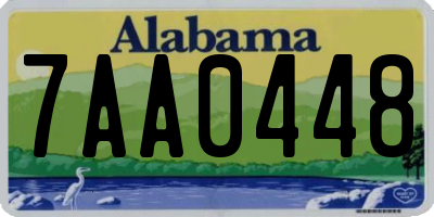 AL license plate 7AA0448