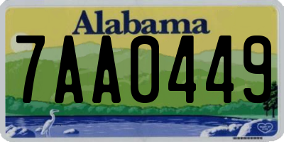 AL license plate 7AA0449