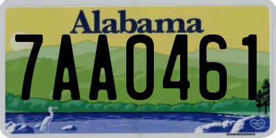 AL license plate 7AA0461