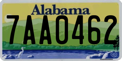 AL license plate 7AA0462