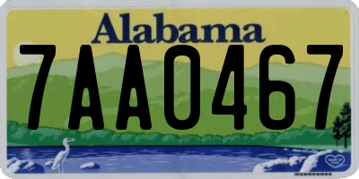 AL license plate 7AA0467