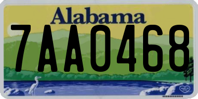 AL license plate 7AA0468