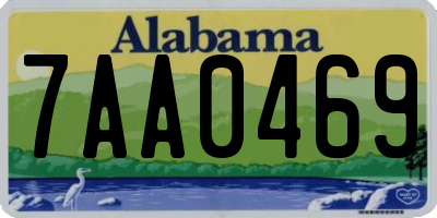 AL license plate 7AA0469