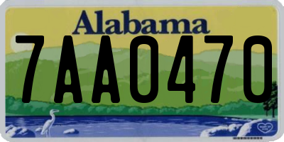 AL license plate 7AA0470