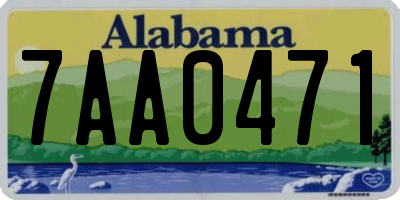 AL license plate 7AA0471