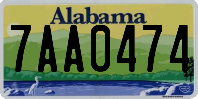 AL license plate 7AA0474
