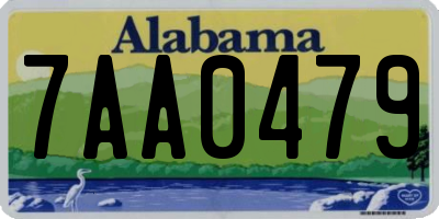 AL license plate 7AA0479