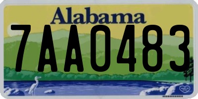 AL license plate 7AA0483