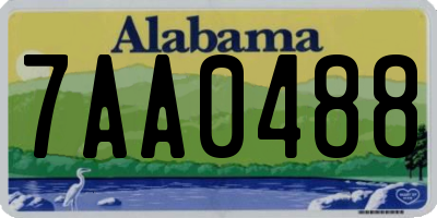 AL license plate 7AA0488