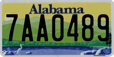 AL license plate 7AA0489