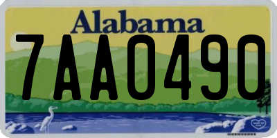 AL license plate 7AA0490