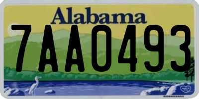 AL license plate 7AA0493
