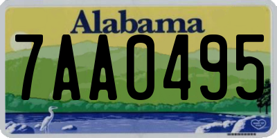 AL license plate 7AA0495