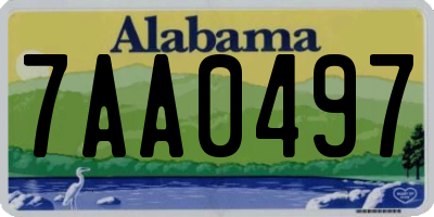 AL license plate 7AA0497