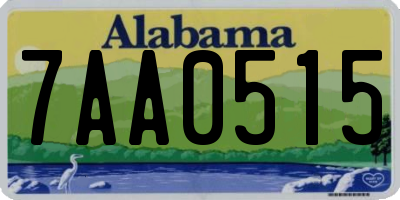 AL license plate 7AA0515