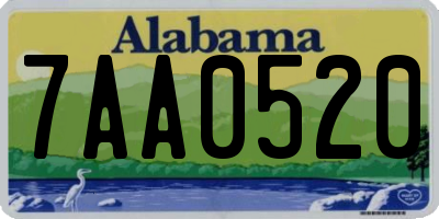 AL license plate 7AA0520