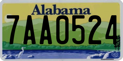 AL license plate 7AA0524