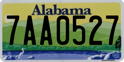 AL license plate 7AA0527