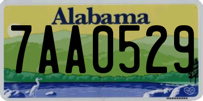AL license plate 7AA0529