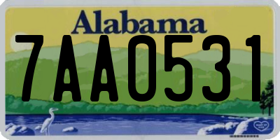 AL license plate 7AA0531